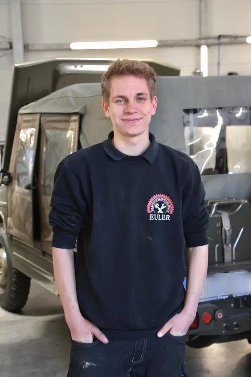 Johann Lennart Jung, Azubi zum Kfz-Mechatroniker bei der Kraftfahrzeugtechnik Euler GmbH