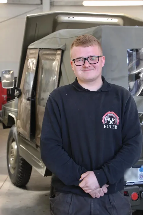 Morten Finn Neidert, Azubi zum Kfz-Mechatroniker bei der Kraftfahrzeugtechnik Euler GmbH